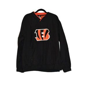 Cincinnati Bengals Vintage Large NFL Team Apparel Pullover Crew Neck Windbreaker
